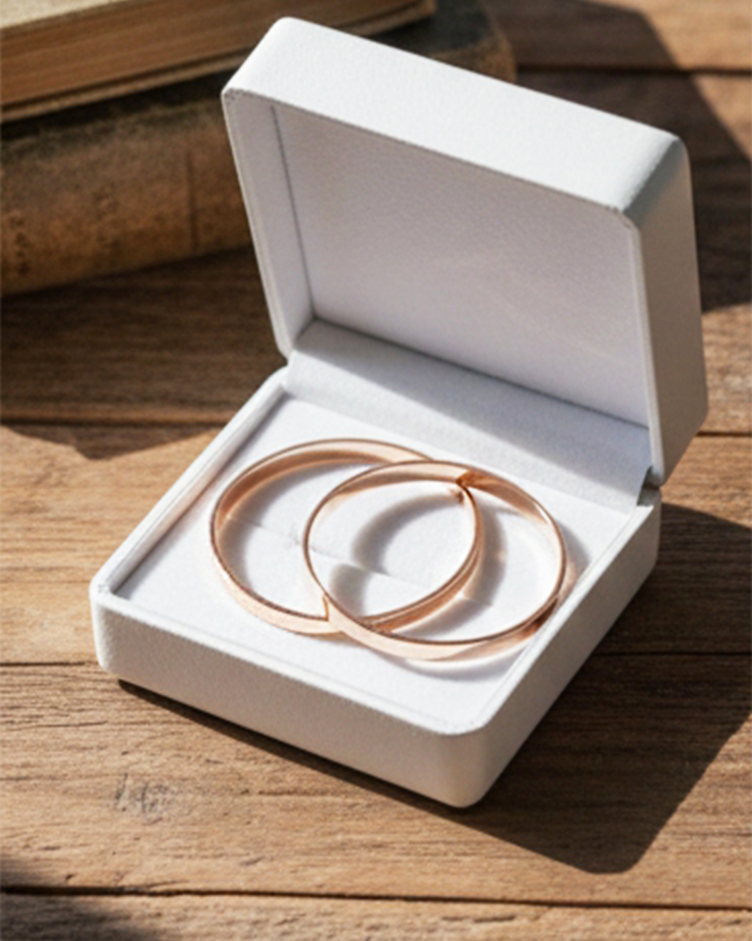 Rose-Tone Metal Duo Bangle Set. - Image 4
